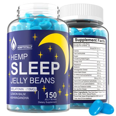Melatonin 3mg 15mg for The Whole Family with Ashwagandha, 5-HTP, Lemon Balm, Magnesium, B12, B6 Chewable Low Sugar - for Healthy Rest Cycle, Deep Zzzs, Positive Mood Brain Health, 150 Counts