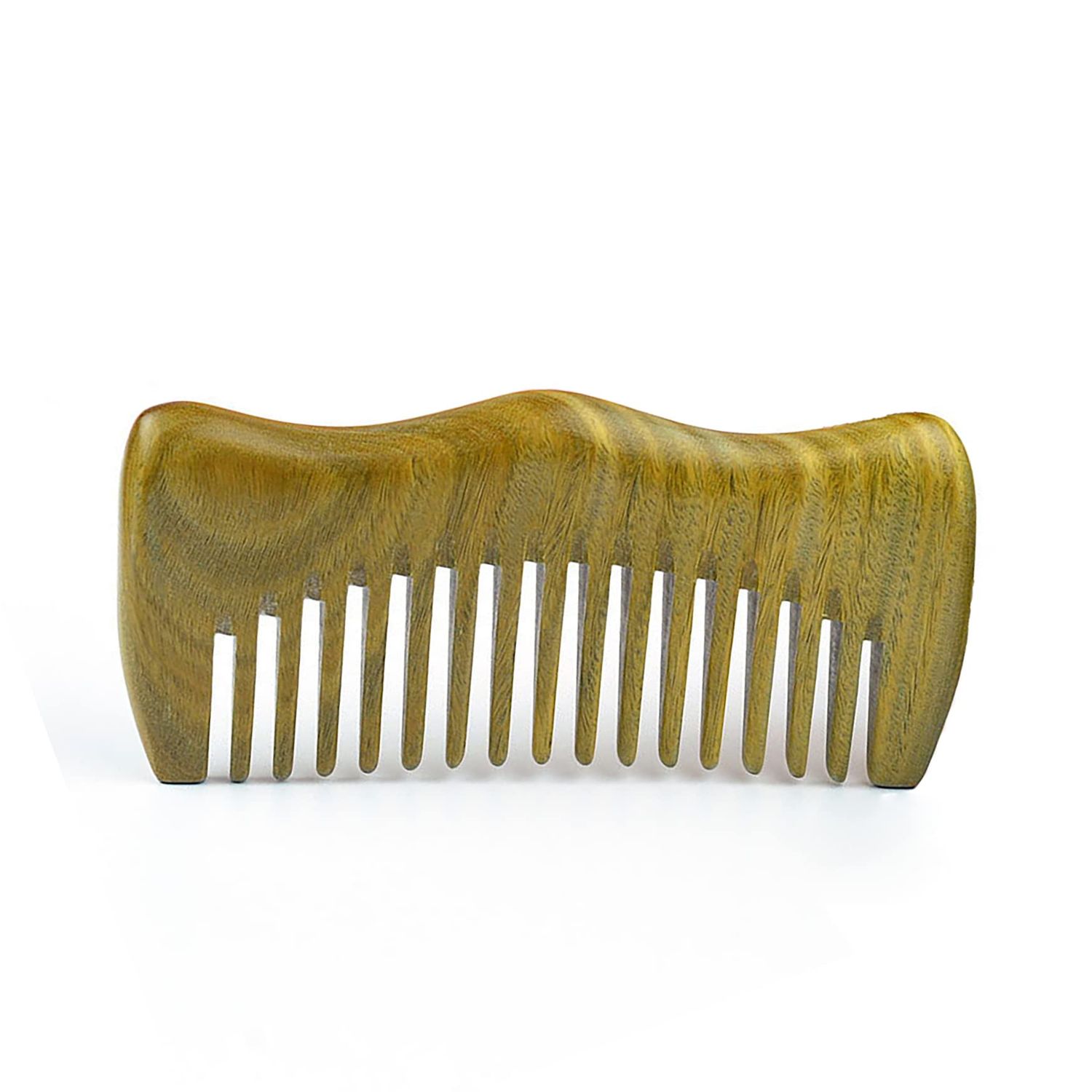 Green Sandalwood Wooden Hair Comb Handmade Wooden Comb Sandalwood Anti-Static Hair Comb Wide Tooth Hair Combs for Men Women Kids Beard Comb Good gift (Imperial Crown)