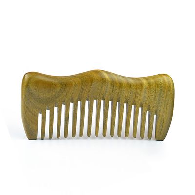 Green Sandalwood Wooden Hair Comb Handmade Wooden Comb Sandalwood Anti-Static Hair Comb Wide Tooth Hair Combs for Men Women Kids Beard Comb Good gift (Imperial Crown)