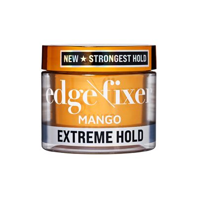 KISS COLORS CARE Extreme Hold Edge Fixer Hair Gel, 24 Hour Maximum Hold, Ultimate Styling Control, No Flake Formula, For Coarser, Coily Hair, 3.38 oz (100 mL) - Mango Fragrance