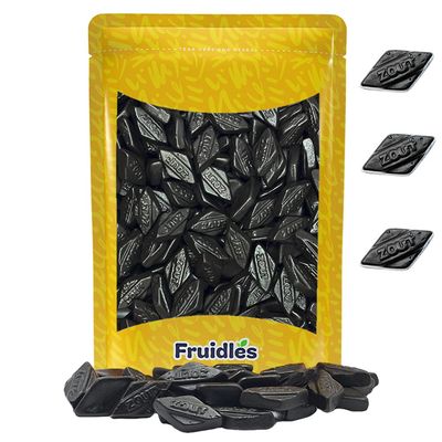 Fruidles Diamond Licorice Gummies, Slightly Salted Black Licorice (Half-Pound)