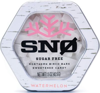 Watermelon KETO Xylitol Candy Chips - SN 1.5oz Tin - Sugar-Free Candy With Only 2 Ingredients Low Carbs, Diabetic-Friendly, Non-GMO, Vegan, GF Kosher Purest candy in the world!