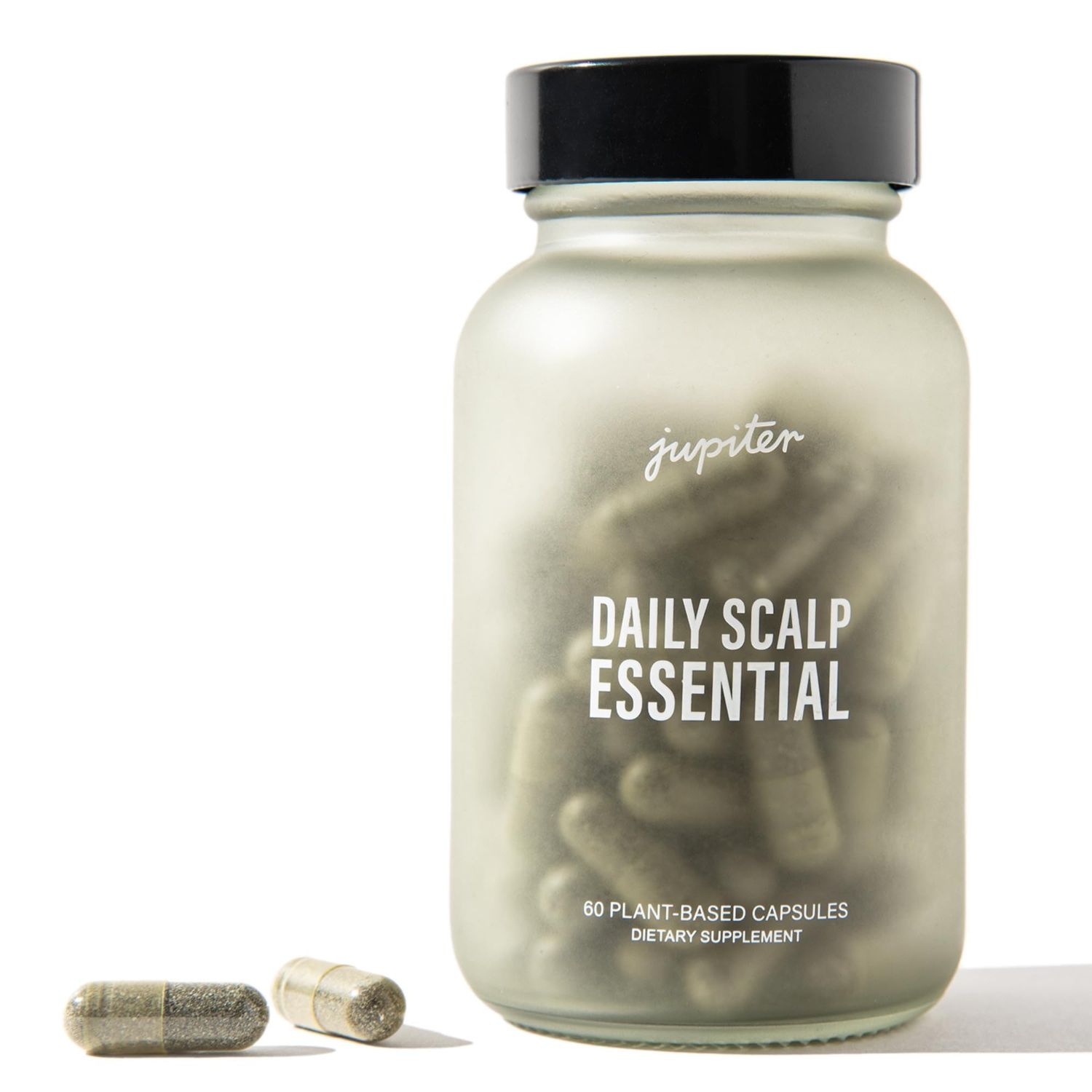 Jupiter Daily Scalp Essential Hair Loss Supplement, for Women Men, Hair Vitamins, for Flaky, Itchy, Oily, Dry Scalp, All-Natural, Plant-Based Ingredients, for Thicker, Fuller Hair, 60 Capsules