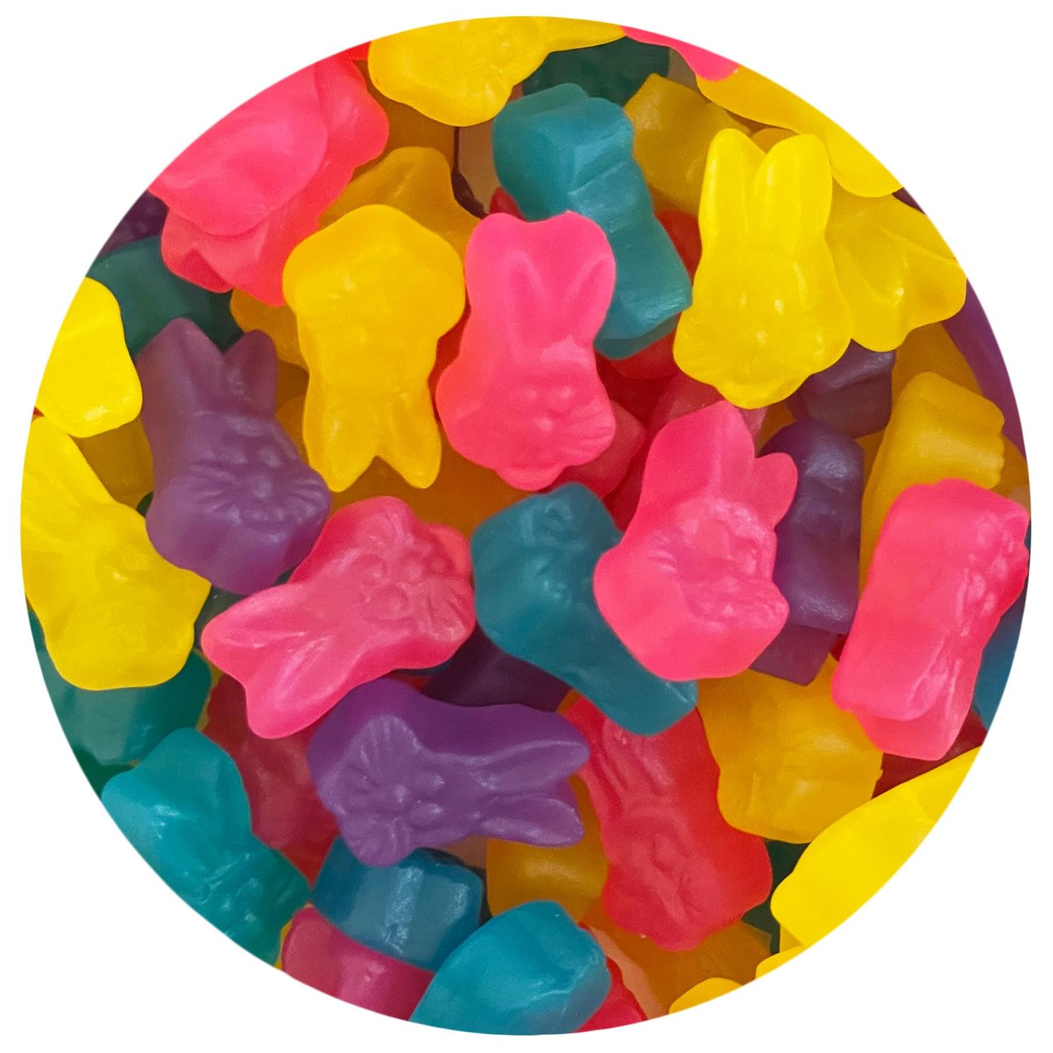 Juju Gummy Easter Bunnies Candy, 2 Pound Bulk Bag, Easter Candy, Firm Chewy Candy, The Hampton Candy Company