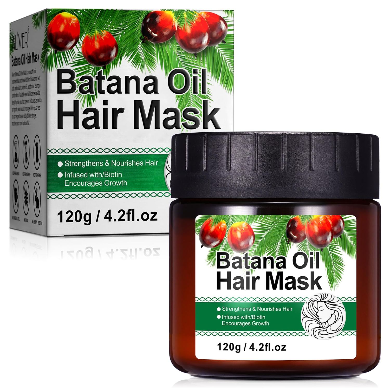 Tiuedu Batana Oil Hair Mask (4.2 Fl Oz) - Deep Conditioning Treatment for Strengthening, Nourishing Repairing Dry, Damaged Frizzy Hair of All Types