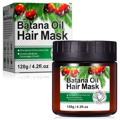 Tiuedu Batana Oil Hair Mask (4.2 Fl Oz) - Deep Conditioning Treatment for Strengthening, Nourishing Repairing Dry, Damaged Frizzy Hair of All Types