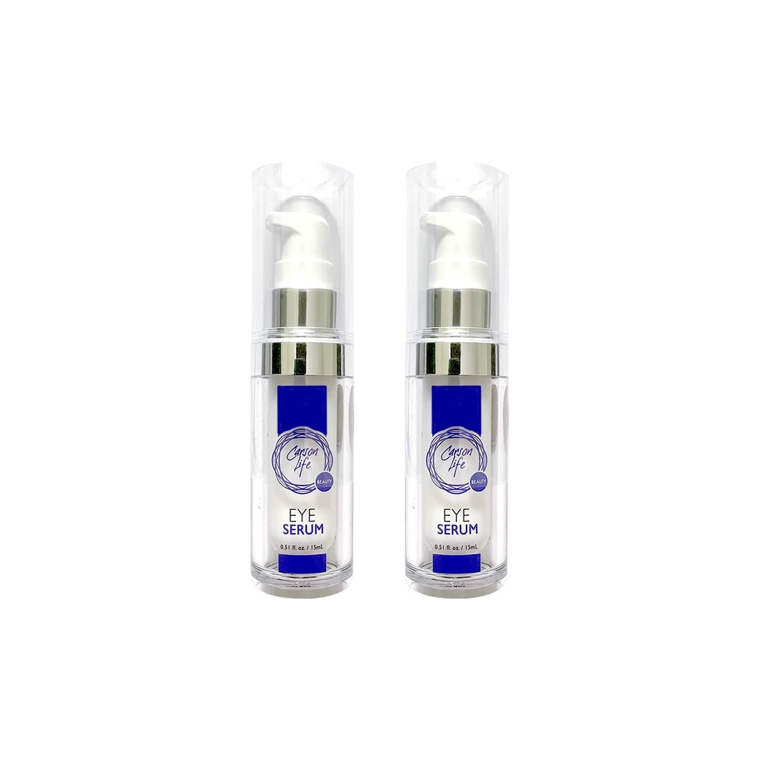 Advanced Eye Serum - Reduces Dark Circles Puffiness with Powerful Vitamins Natural Extracts - 2 Pack