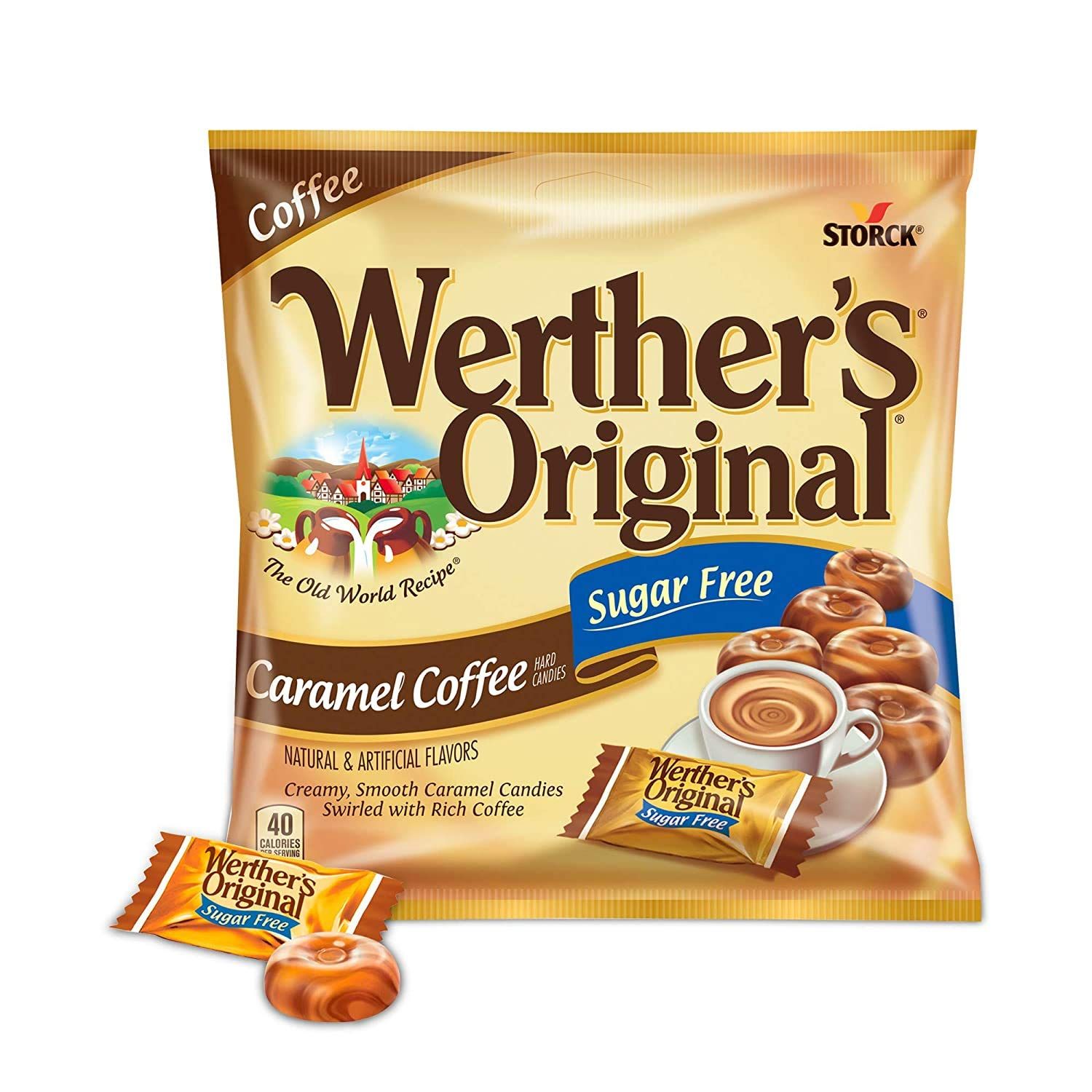 Werther&#39;s Original Sugar Free Caramel Coffee,Hard Candies 2.75 oz, 3 pack