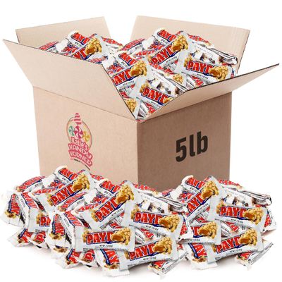 PAYDAYPeanut Caramel Candy Bars Snack Size 5Lb Bulk for Home Snacking, Movie, or Office Break Hours - Delicious Individually Wrapped Peanut Caramel Candy Bars - Fun Size for Kids and Adults