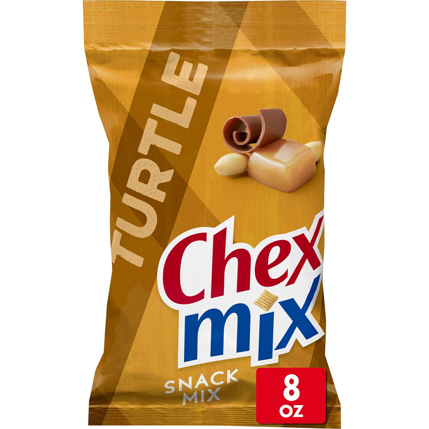 Chex Mix Snack Mix, Turtle, Indulgent Snack Bag, 8 oz