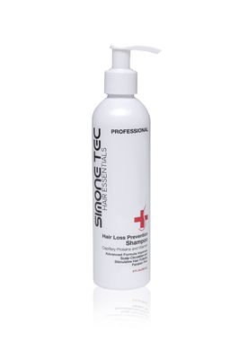 Simone Tec Hair Essentials Hair Loss Prevention Shampoo 8Fl.Oz(236ML) Capillary Proteins and Vitamins Advanced Formula Improves Scalp Circulation and Stimulates Hair Follicles