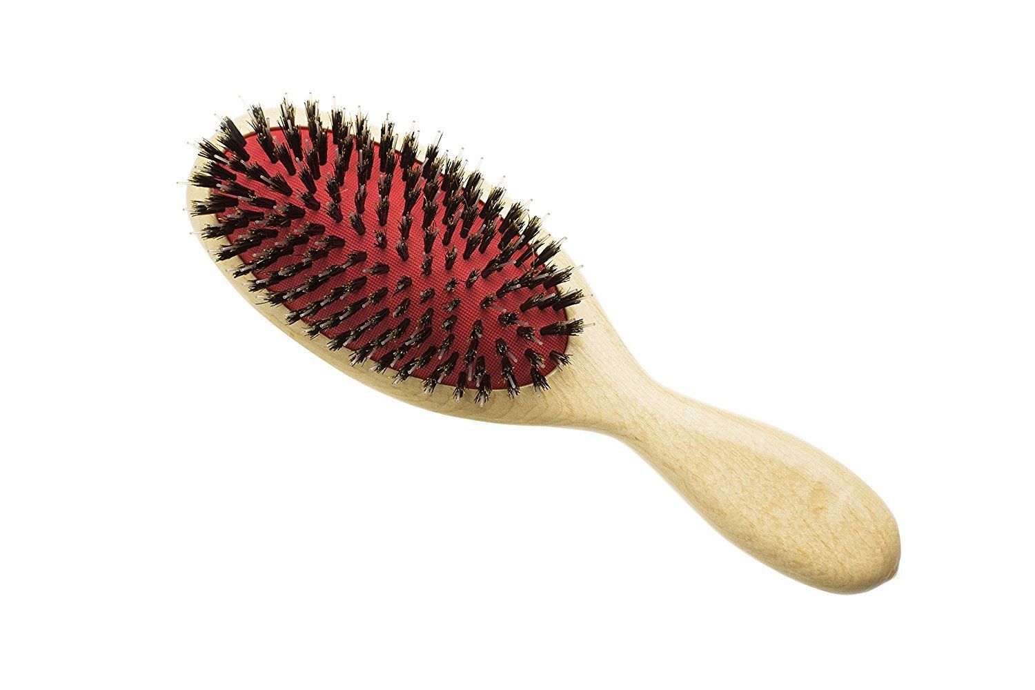 Luxury Boar Bristle Hair Styling Brush - Detangle, Smooth, Shine for Healthy Hair - Perfect for Extensions, Updos, Blowdrying, Frizz-Free Styling - Real Wood Boar Bristles for Glossy Results