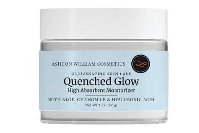 Ashton William Cosmetics Quenched Glow High Absorbent Moisturizer, 2 oz, with Aloe, Chamomile Hyaluronic Acid