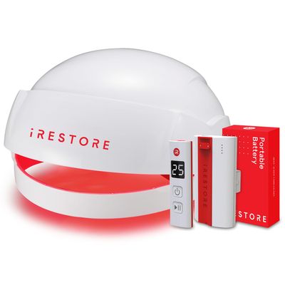 iRestore Essential Laser Hair Growth System Rechargeable Battery Pack - FDA Cleared Hair Regrowth for Men Women with Thinning Hair