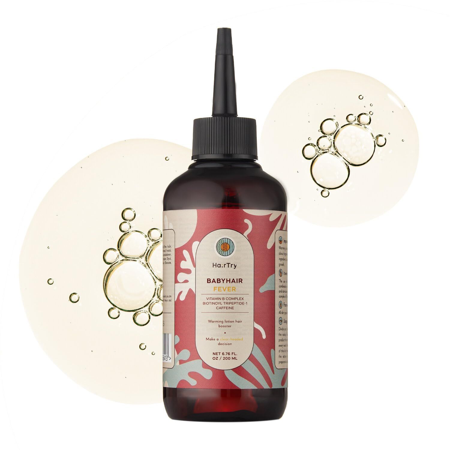 HairTry Babyhair Fever - Warming Hair Growth Scalp Serum with Vitamin B Complex and Biotin -Hair Follicles Stimulation, Hair Loss Prevention - Net 6.76 Fl. Oz 200 ml