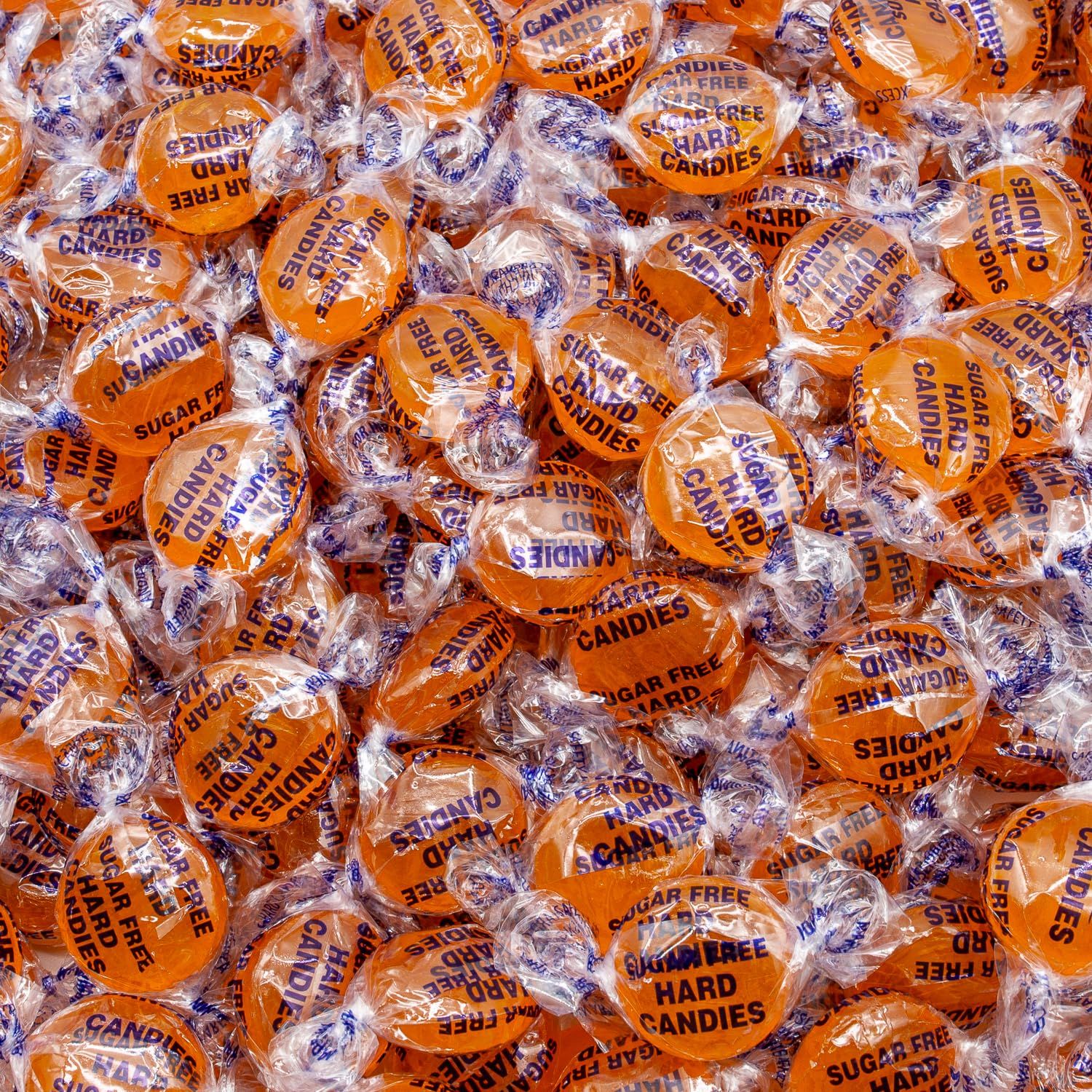 Sugar Free Butterscotch Hard Candy 1 lb - Individually Wrapped, Classic Taste, Bulk Arcor Candies in Resealable Bag