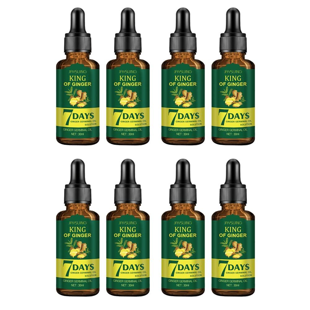 Magik 4-8 Pack Ginger Hair Growth Serum Germinal Oil Regrow 7 Days Loss Treatment (8 Pack)
