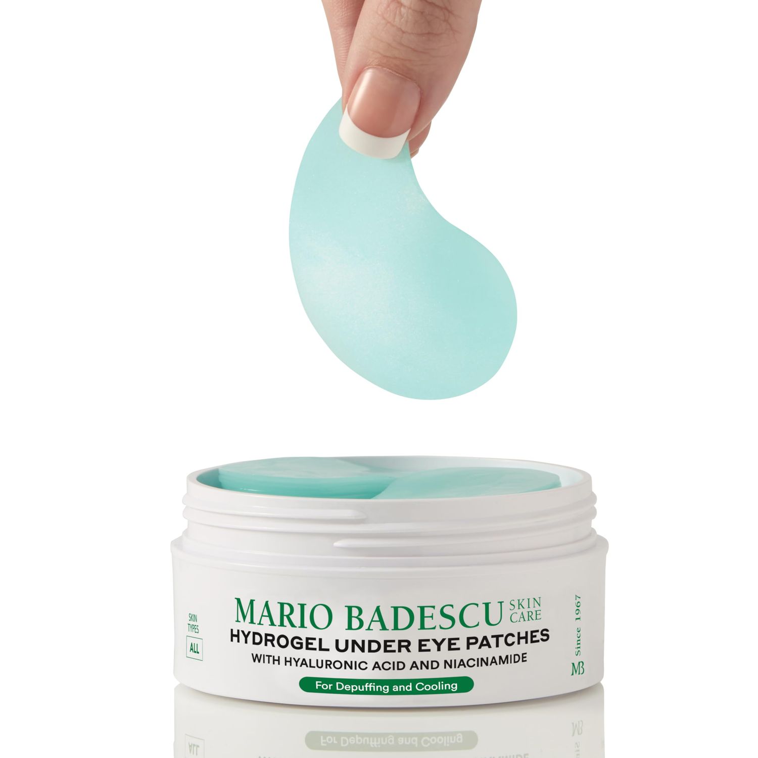 Mario Badescu Hydrogel Under Eye Patches (30 Pairs) - Hydrating Eye Masks for Puffy Eyes, Dark Circles, Fine Lines, with Hyaluronic Acid Niacinamide, Soothing Plumping