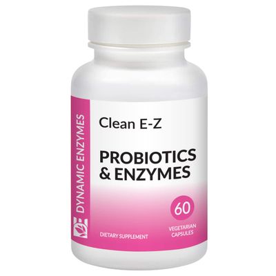 Clean E-Z Candida - Microflora Gut Balance, Candida Cleanse, Digestion of Yeast Cell Walls, Probiotics Digestive Enzymes, Gut Flora Health 60 Count