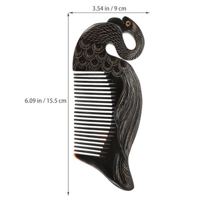 Multitools 1pc for Horn Natural Women Static Designed Pocket Straighter Anti- Practical Swan Styling Comb Chic Teeth Ox Black Detangler Loss Brush Massage Men Point Hair Styling Tools