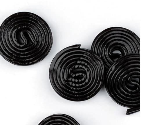 Bayside Candy Broadway Licorice Wheels - Pin Wheels - Strawberry Wheels - Black licorice Wheels (Black Licorice, 2LB)
