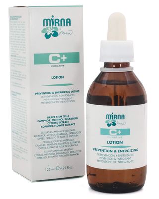 Mirna Professional Prevention Energizing Anti Hairloss lotion For Weak Hair Infused with Menthol, Pantenol, Sophia Flower Extract, Grape stem cells Sulphate, Paraben, SLS Gluten Free 125ml4.22oz
