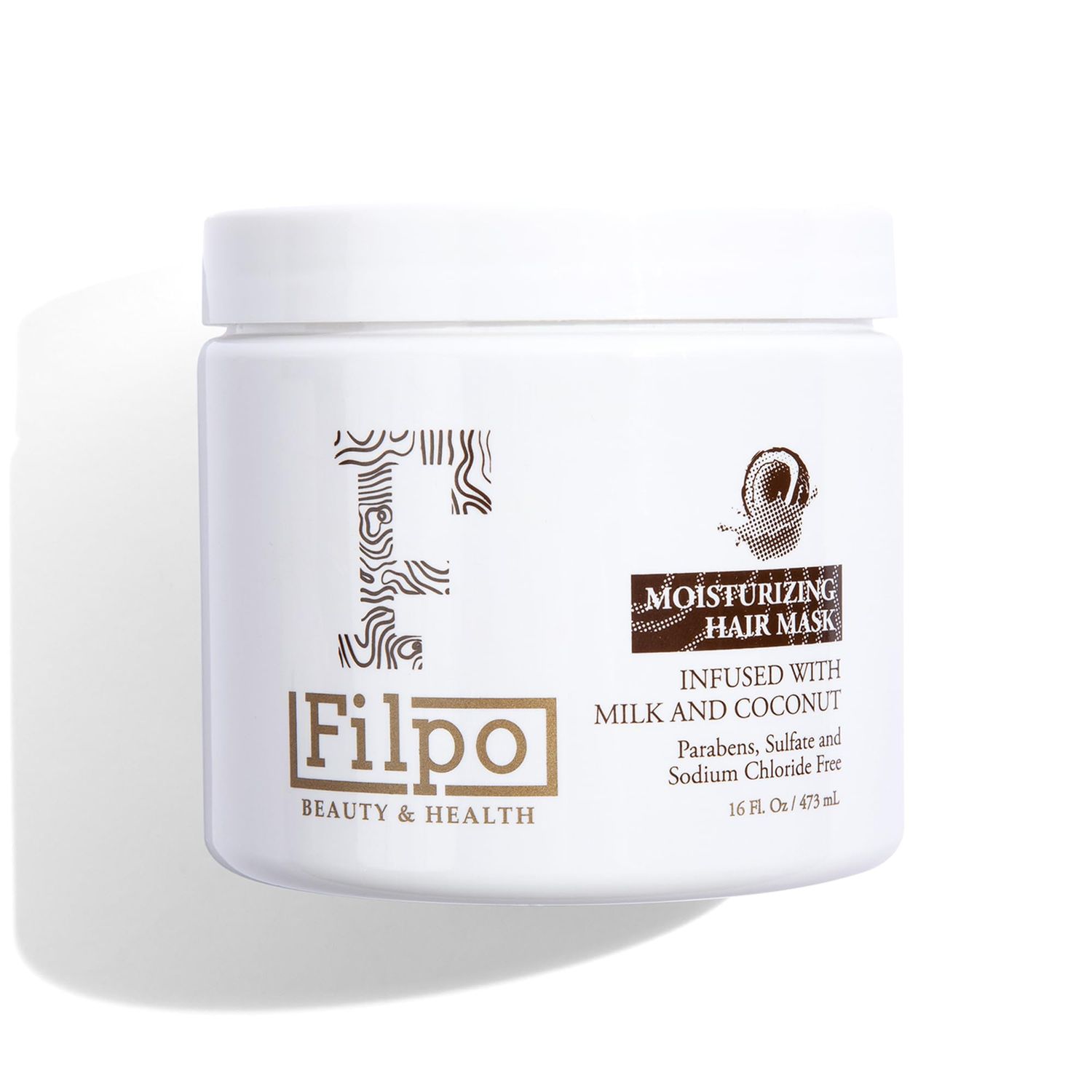 FILPO Coconut Milk Hair Mask - Deep Conditioning with Coconut Oil and Argan Oil for Dry, Damaged, Curly Hair Growth Sulfate Free Hair Care