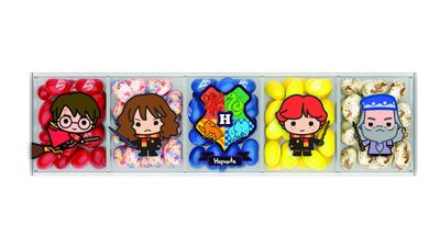 Jelly Belly Harry Potter 5 Flavor Clear Gift Box 4 Oz with Jelly Bean flavors inspired by the Wizarding World of Hogwarts