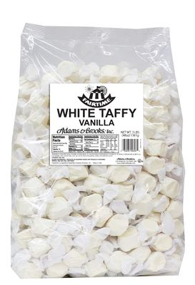 Fairtime Taffy Bulk White Candy for Candy Buffets, Vanilla Taffy, Vanilla Candy, Bulk Candy, Pinata Candy, Individually Wrapped Candy Kosher Candy, 3 Pounds of Candy