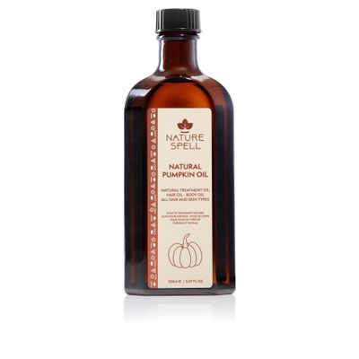 Nature Spell Pumpkin Seed Hair Oil for Hair Growth, 5.07 Fl Oz, Hair Growth Oil, Pumpkin Body Oil, Promotes Natural Shine and Deep Nourishment, Suitable for All Hair Types