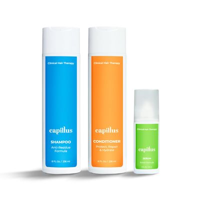 Capillus Synergy Kit, Conditioner, Shampoo, Enrich Serum, Lock in Nutrients Moisture while Promoting Healthy Hair Growth for Men Women