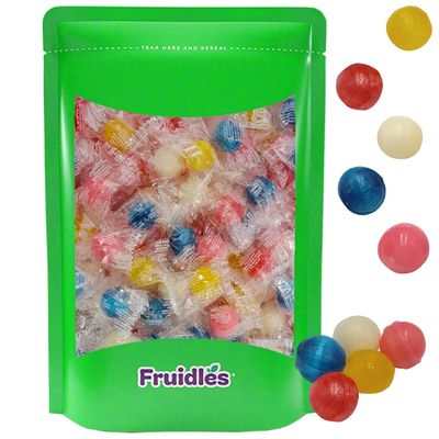 Sour Fruit Flavored Balls Hard Candy, Kosher Certified, Individually Wrapped, Assorted (12 Pound, Approx 35 Pcs)