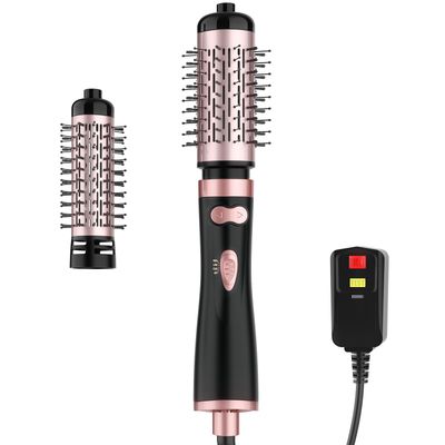 WEEYUM Rotating Hair Dryer Brush with 2 Detachable Brush Heads, 3 in 1 Hot Air Spinning Brush for VolumizerDryingSmoothingCurling