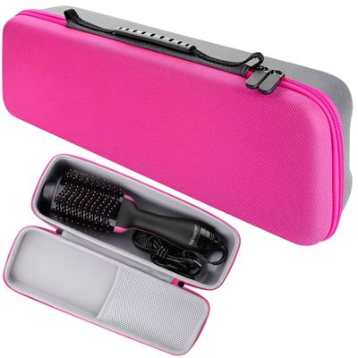 TOCCOOL EVA Hard Travel Case, Portable Hot Air Brush Carrying Case Box, Hair Tools Travel Bag Compatible for Revlon One-Step Hair DryerVolumizerStyler (Rose Red)