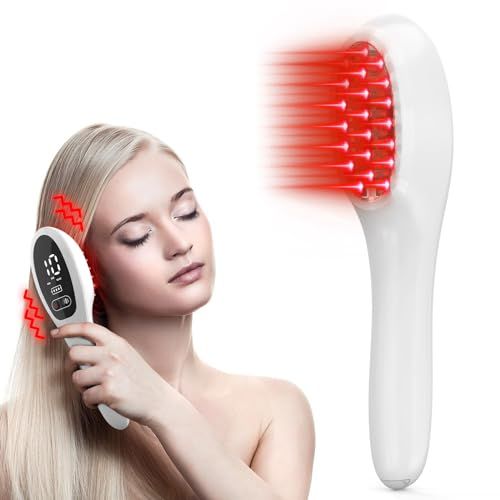 PUPCA Laser Therapy Hair Growth Comb, Hand-Held Comb-Shaped Low Level Laser Therapy To Promote Hair Growth in Women and Men