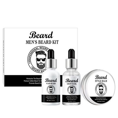 Beard Kit Beard Grooming Kit For Men, Stocking Stuffer For Men, Beard Growth Kit With Beard Wash, Beard Balm, Beard Growth Oil, Men Stocking Stuffers for Christmas, Stocking Stuffers for Men