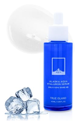 TRUE ISLAND Alaska Aqua Hyaluron Serum Hydrating Face Serum for Women Men Korean Hyaluronic Acid Serum for Face Moisturizing Skin-Calming Facial Serum wAdenosine (1.35 fl oz)
