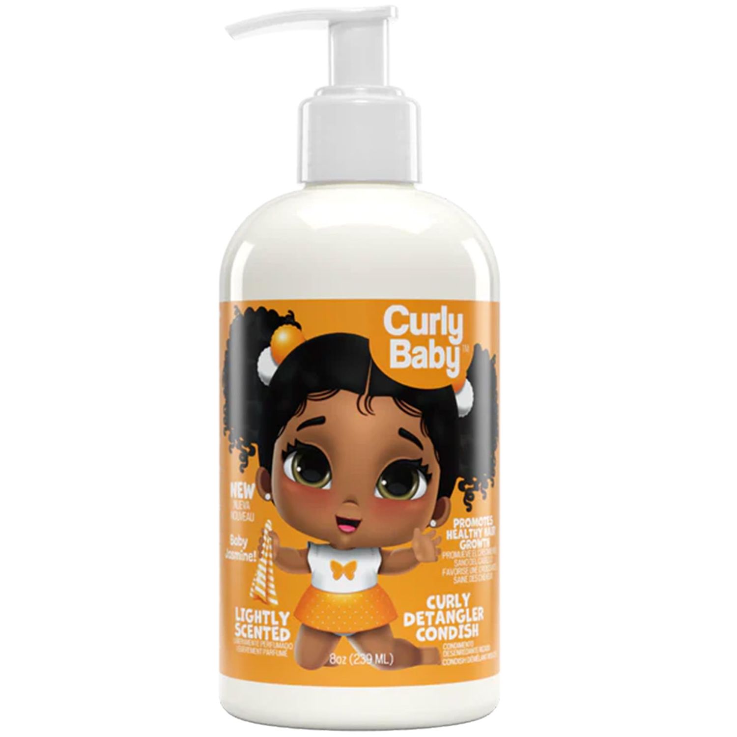 CurlyBaby Curly Detangling Condish - Gentle Spray Conditioner for Babies Kids, Detangles, Moisturizes, Conditions Curly, Kinky Coily Hair - Cruelty-Free, Dermatologist Tested, 8 oz