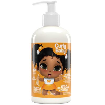 CurlyBaby Curly Detangling Condish - Gentle Spray Conditioner for Babies Kids, Detangles, Moisturizes, Conditions Curly, Kinky Coily Hair - Cruelty-Free, Dermatologist Tested, 8 oz