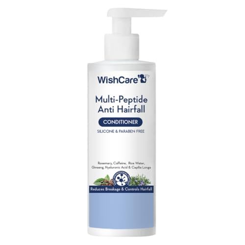 WishCare Multi Peptide Anti Hairfall Conditioner - For Women Men -Hair Conditioner for Frizzy Hair- Rice Water, Rosemary, Capilia Longa, Hyaluronic Acid Caffeine 200ml
