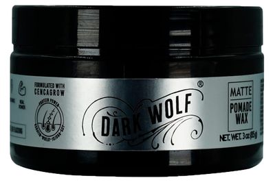 DARK WOLF Matte Finish Pomade Wax - Firm Hold, Matte Finish, Hair, Beard Mustache Styling - 3 oz