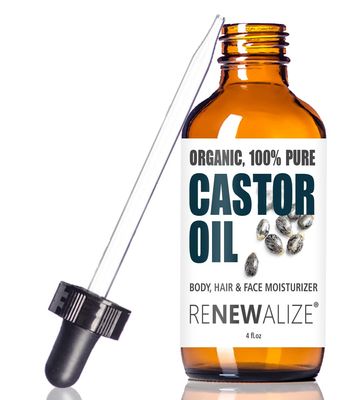 Organic Castor Oil by Renewalize Cold Pressed and Unrefined All Natural Skin Nails and Hair Moisturizer 4 fl oz