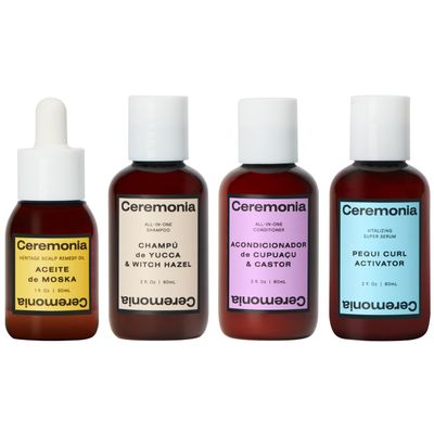 Ceremonia The Waves Curls Travel Kit Mini Set Ultimate Hair Wellness Bundle for Textured Hair