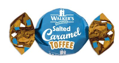 Walkers' Nonsuch Salted Caramel Toffees Traditional British Candy with Butter Whole Milk Sweet Salty Treat Individually Twist Wrapped Delicious Chewy Toffee 5.29 Oz (150g)