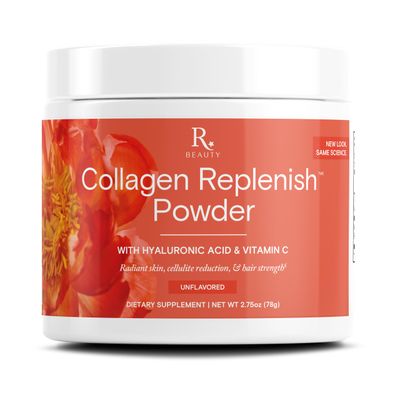 Reserveage Nutrition Collagen Replenish Powder with Hyaluronic Acid Vitamin C - No-Taste Collagen for Radiant Skin Care, Hair Growth Cellulite Reduction - Mixes Easily - 2.75 oz