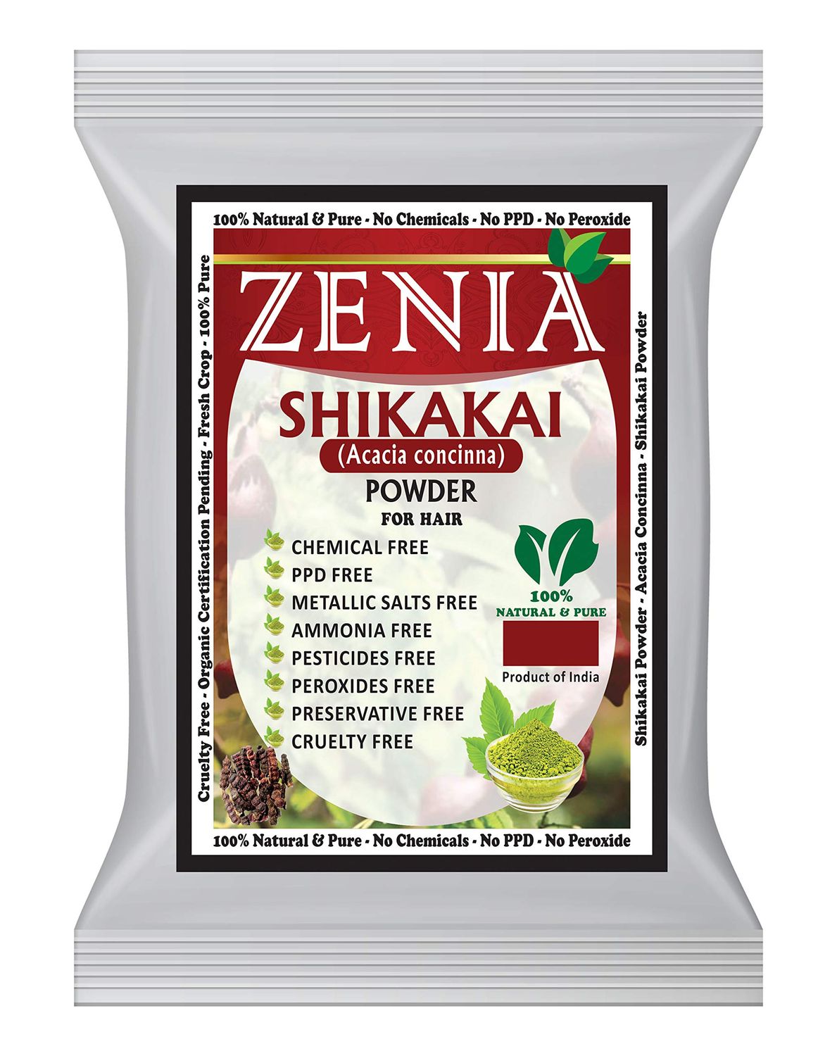 100 grams Zenia Shikakai Powder Prevents Hair Loss Natural Hair Conditioning