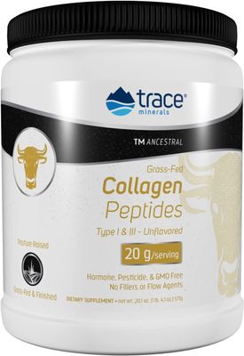 Trace Minerals Collagen Peptides - Healthy Bone Joint Support - Collagen Supplement Aids Strong Hair, Nails Skin - Powder Supplement Supports Gut Health - Unflavored, 571g (28 Servings)