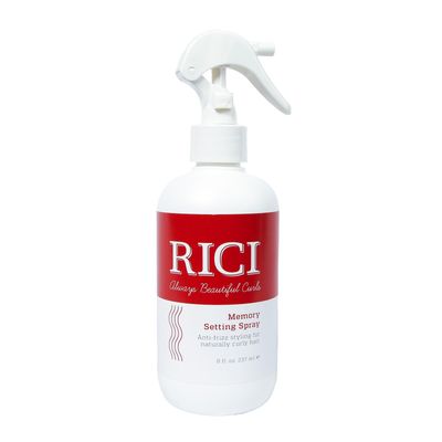 RICI Memory Setting Spray for Curly Hair 8 Ounce Naturally Formulated to Prevent Frizz for All Types of Curly Hair Patented Formula Made in the USA