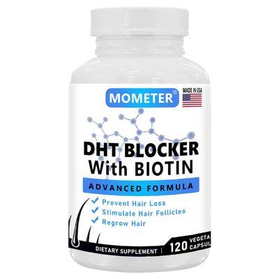 DHT Blocker Supplement for Hair Growth - Saw Palmetto, Biotin Zinc for Women Men - Stimulate Follicles, Reduce Hair Loss, Regrow Thicker Hair(120 Capsules)