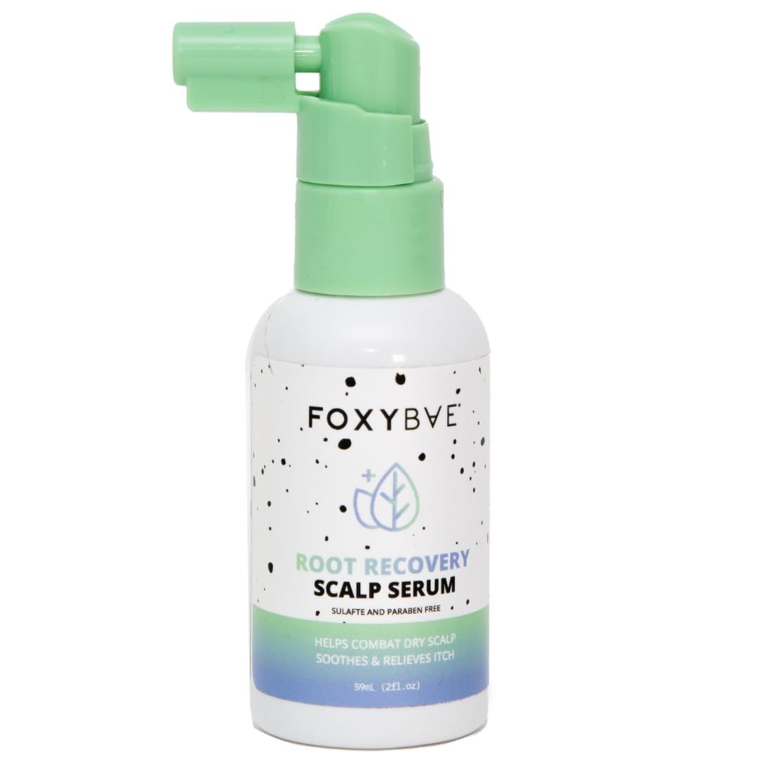 FoxyBae Scalp Serum - with Tea Tree Oil - Soothing Hair Oil - Detox, Cleanse, Moisturizes, Soothes, Clarifies Build Up - Root Recovery - 2 Fl Oz